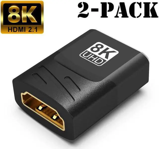 Main image of JAENFONG 2-Pack HDMI 2.1 8K Extension Connector HD Female to Female Adapter 2Pack HDMI 48Gbps Male to Female Converter 8K@60Hz 4K@120Hz Support 3D eArc Dynamic HDR Compatible with PS5 Xbox