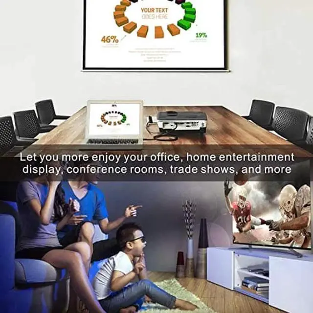 Alt view image 4 of 7 - JAENFONG 4K Mini DisplayPort to HDMI Adapter - 4K@60Hz Thunderbolt to HDMI Adapter for MacBook Air/Pro, Surface Pro/Dock/Book, Monitor, Projector, More +