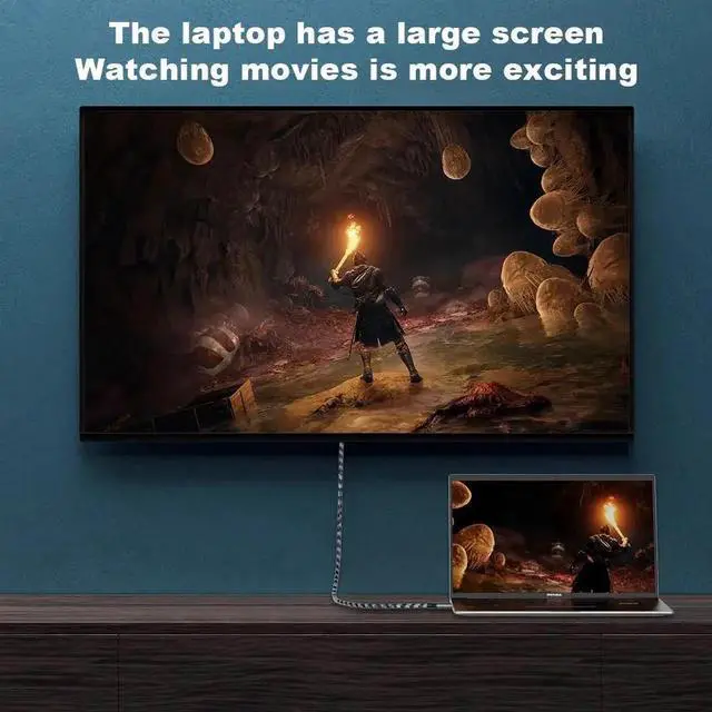 Alt view image 7 of 7 - JAENFONG48Gbps 8K USB C to HDMI 2.1 Cable 3.3 ft, Support 4K 120Hz and 8K 60Hz HDR - Thunderbolt 3, Thunderbolt 4, USB4 Compatible with MacBook Pro/Air, iMac - Max Resolution on Any MacBook is 4K 60Hz