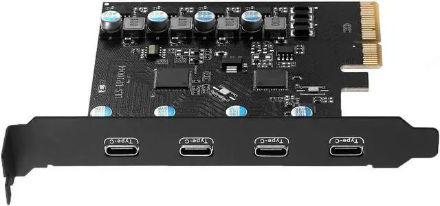 Main image of JAENFONG 10Gbps Superspeed 4-Ports PCI-E to USB 3.2 Expansion Card -4*10Gbps Type-C - PCI Express(PCIe) Expansion Card USB Card for Desktop PC Support Win XP Win7/8/10