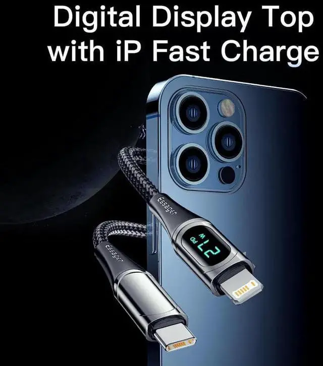 Alt view image 5 of 7 - JAENFONG iPhone Fast Charger Cable 27W USB C to Lightning Cable [Apple MFi Certified] Nylon Braided Fast Charging Cord for iPhone 14 13 12 11 Pro Max Mini X Xs Max XR 8 Plus 8 iPad Pro[1 Pack 3.3FT]