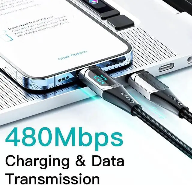 Alt view image 6 of 7 - JAENFONG iPhone Fast Charger Cable 27W USB C to Lightning Cable [Apple MFi Certified] Nylon Braided Fast Charging Cord for iPhone 14 13 12 11 Pro Max Mini X Xs Max XR 8 Plus 8 iPad Pro[1 Pack 3.3FT]