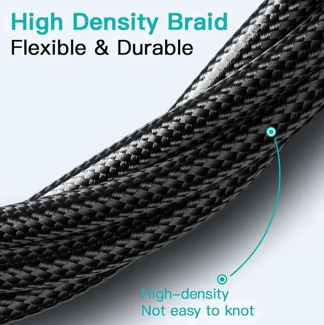 Alt view image 7 of 7 - JAENFONG iPhone Fast Charger Cable 27W USB C to Lightning Cable [Apple MFi Certified] Nylon Braided Fast Charging Cord for iPhone 14 13 12 11 Pro Max Mini X Xs Max XR 8 Plus 8 iPad Pro[1 Pack 3.3FT]