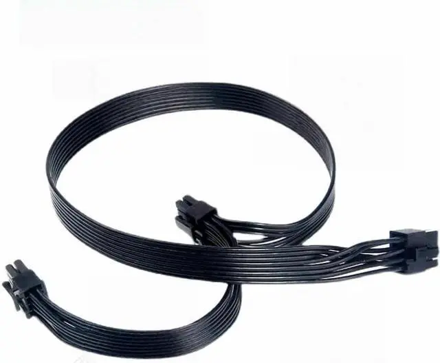 Alt view image 4 of 6 - JAENFONG PCIe 8Pin to 2x8Pin (6+2Pin) GPU Power Cable, 60+20CM 18AWG High Durability Cable, Compatible with CoolerMaster GX/MWE V2 Series (GX550, GX650, GX750, GX850, GX1050, GX1250) for Graphics Card