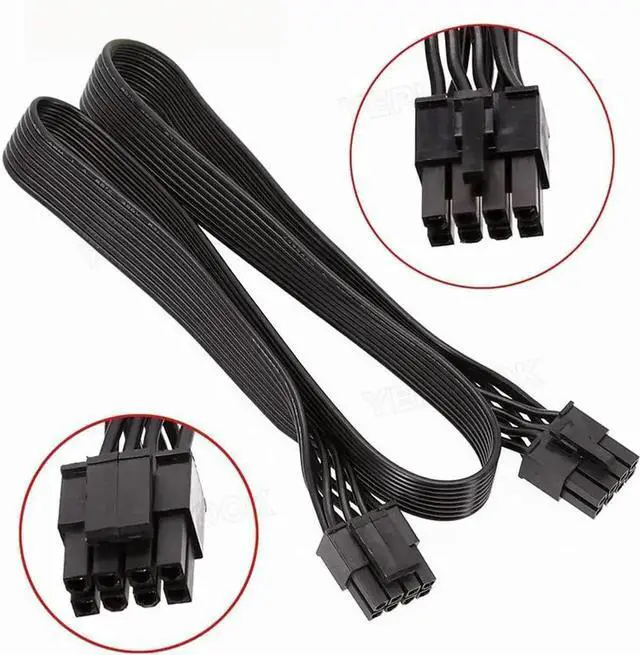 Alt view image 6 of 6 - JAENFONG CPU Power Supply Cable - 8Pin to 8Pin EPS 4+4Pin, 60CM 18AWG Durable Cable, Compatible with CoolerMaster V850/V1000/V1300 PLATINUM Full-Modular Power Supplies