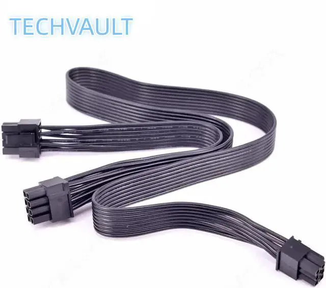 Main image of JAENFONG PCIe 6Pin to Dual 8Pin GPU Power Cable, 60CM 18AWG Durable Cable, Compatible with CoolerMaster V850/V1000/V1300 PLATINUM Full-Modular Power Supplies