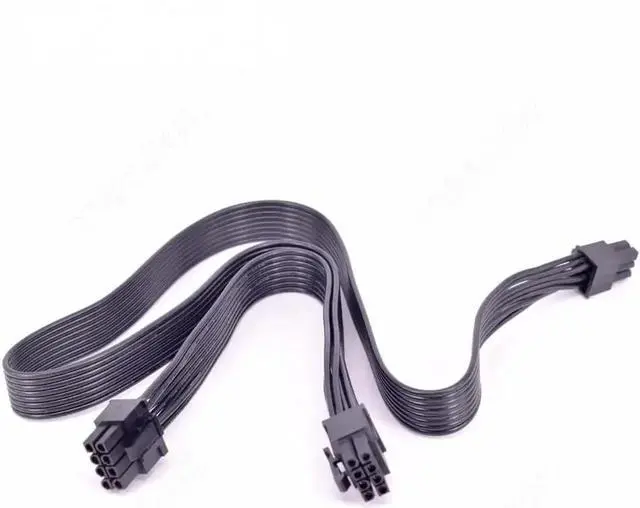 Alt view image 4 of 4 - JAENFONG PCIe 6Pin to Dual 8Pin GPU Power Cable, 60CM 18AWG Durable Cable, Compatible with CoolerMaster V850/V1000/V1300 PLATINUM Full-Modular Power Supplies