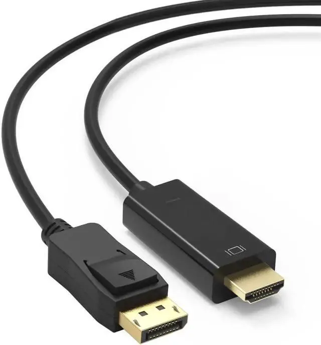 Alt view image 2 of 7 - JAENFONG 4K Displayport to HDMI Cable 6FT 2-Pack Display Port (DP) to HDMI Adapter 6FT Male to Male Cord Converter for PCs to HDTV Monitor Projector.