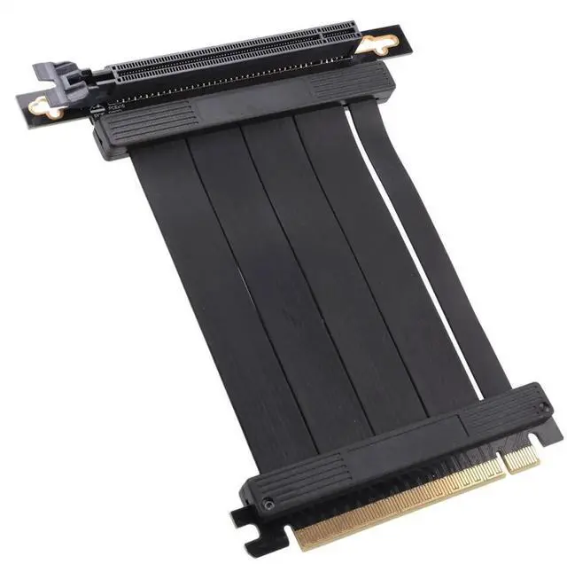 Main image of PCIE 4.0 16X adapter cable graphics card extension cable PCI port GPU adapter extender, 90 degree 10 cm