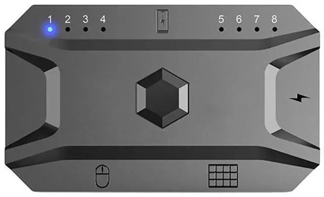 Main image of Bluetooth Hub USB 5.0 Converter Wired Keyboard Mouse to Wireless Hub Adapter Supports 8 Devices for Tablets, Laptops, Mobile Phones