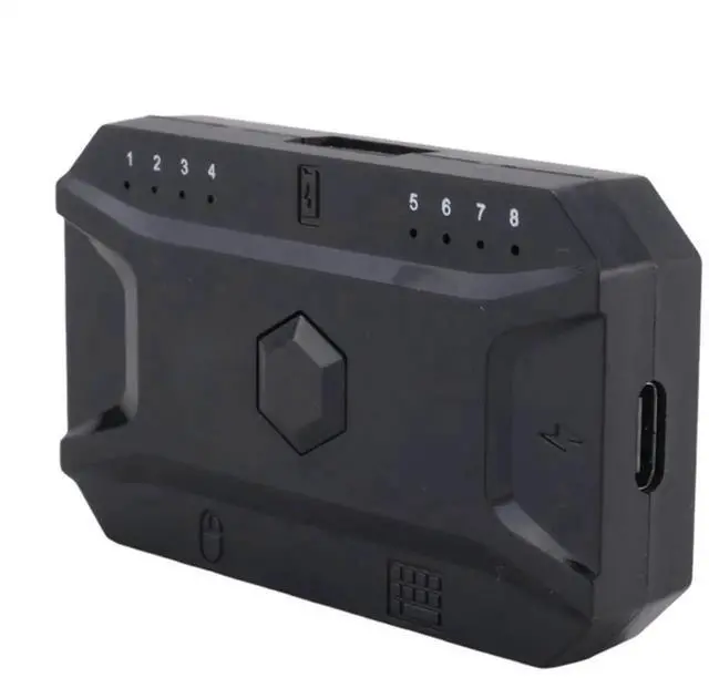 Main image of Bluetooth Hub USB 5.0 Converter Wired Keyboard Mouse to Wireless Hub Adapter Supports 8 Devices for Tablets, Laptops, Mobile Phones