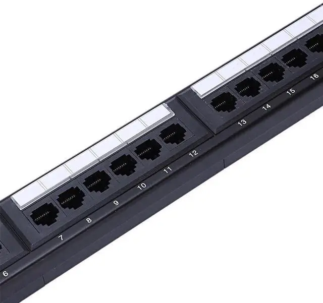 Main image of UTP 24 Port RJ45 Patch Panel Rack Cable Wall Mount Bracket Connector Rack Tool Ethernet