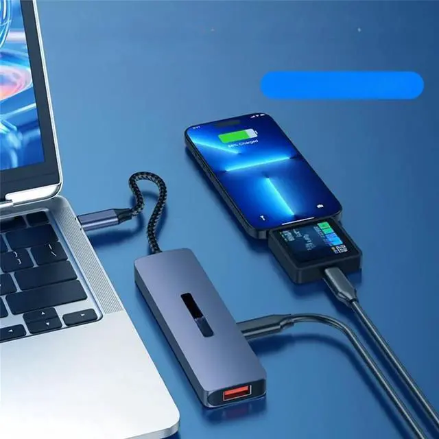 Main image of USB C Hub USB 3.2 Hub 10Gbps High Speed PD 100W Charging USB 3.2 Adapter Splitter for Laptop Phone Computer