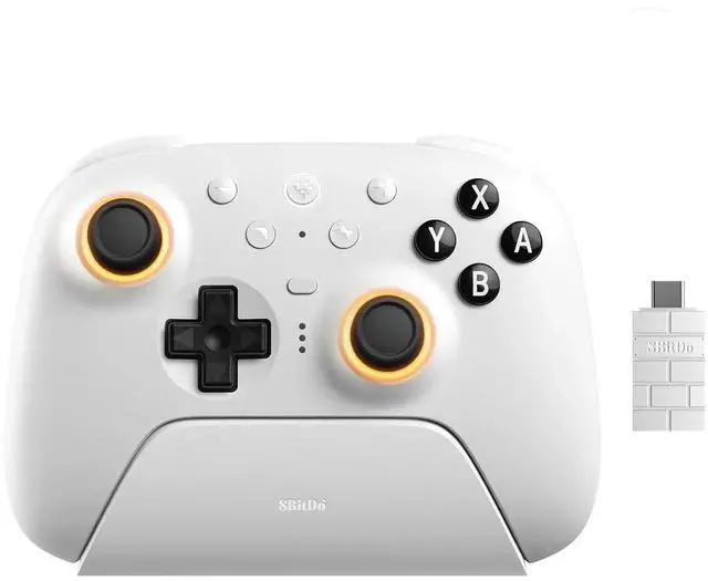 Main image of JAENFONG 8BitDo Ultimate2 Bluetooth Controller for Switch, Switch 2, PC&Windows,Switch Pro Controller with TMR Joysticks,Tactile/Hall Triggers,Programmable L4/R4 Bumpers,2 Back Paddle Buttons,RGB Ring