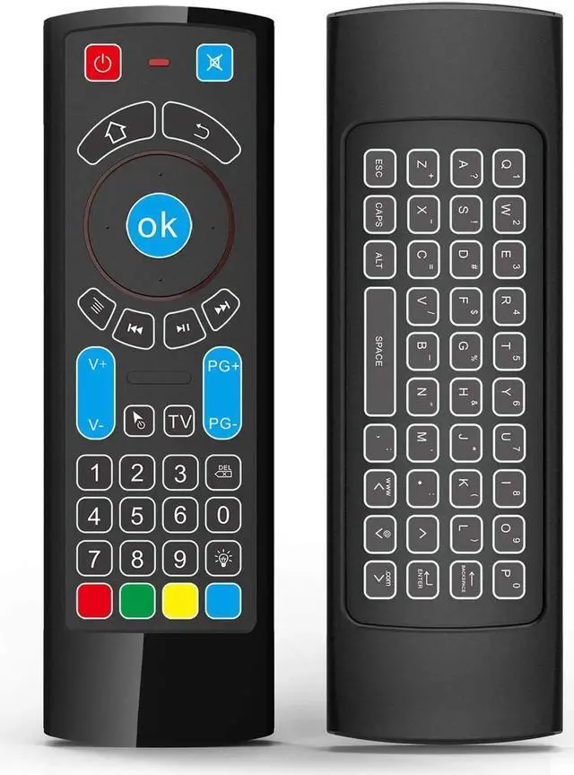 Main image of JAENFONG Bluetooth Remote Specifically Compatible with Amazon Fire TV and Fire TV Stick Air Remote Control with Keyboard Air Remote Mouse Compatible with Android TV Box Windows Raspberry pi 3