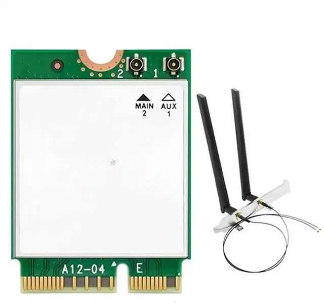 Main image of For AX411 wireless network card + 2X8DB antenna WiFi 6E 2 Bluetooth 5.3 tri-band 5374 module for laptop/PC Win10/11-64 bit