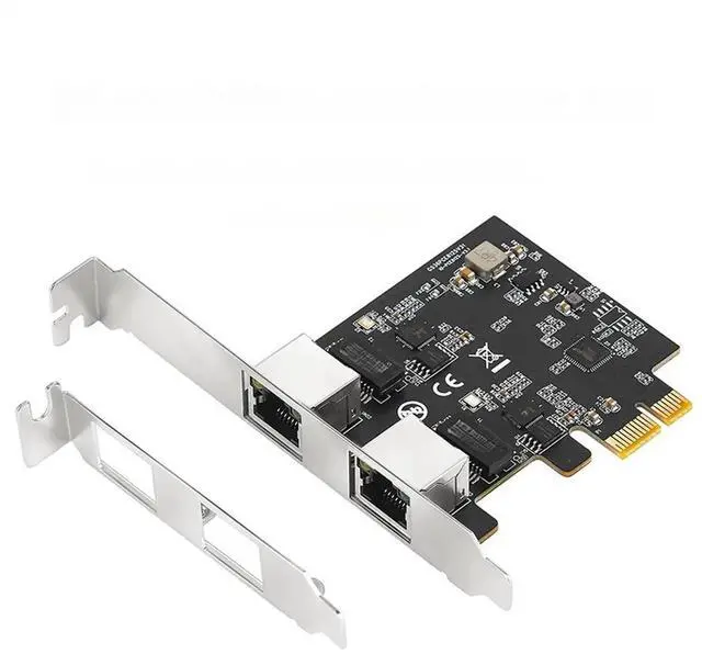 Main image of 2.5G Gigabit LAN Adapter with 2 Ports 2500 PCIe 2.5Gb Ethernet Card RJ45 Computer Controller Card