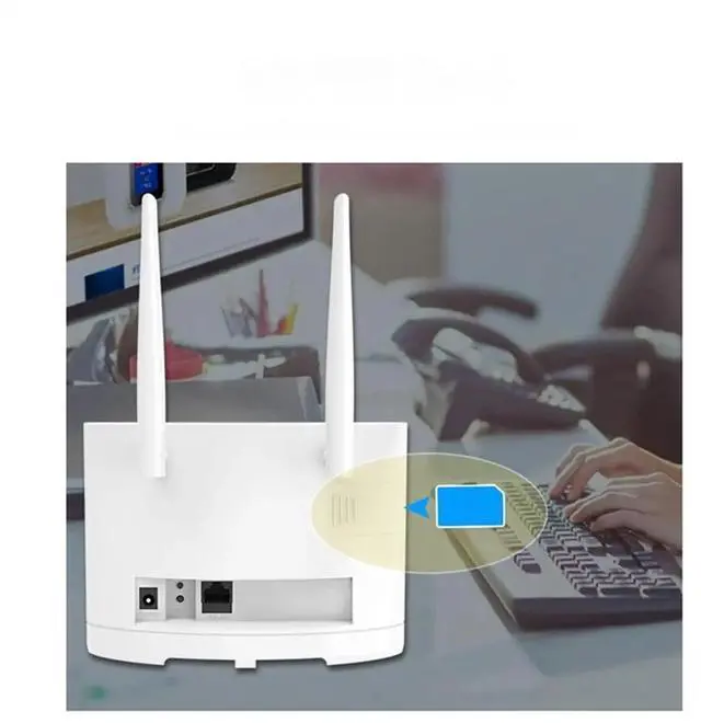 Main image of 4G Wifi Router SIM Card 300 Wireless WiFi Router Home Hotspot Support 4G Port 16 WiFi Users - UK Plug