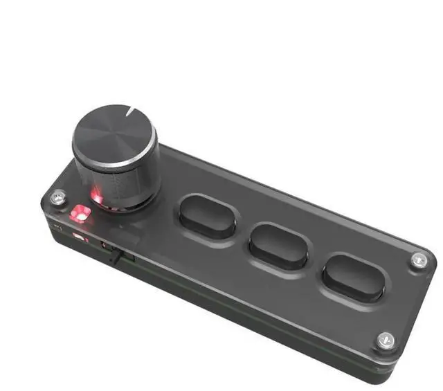 Main image of Mechanical Keyboard Mini Game Custom Programming Keyboard Silicone Silent 3 Keys 1 Knob Bluetooth Keyboard Black