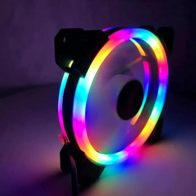 Main image of FOR DC 12V Water Cooler Cooling Fans Led 120mm,Solar Eclipse Chassis,Silent Quiet Low Noise Level,for Computer Cpu Cooler PC Case