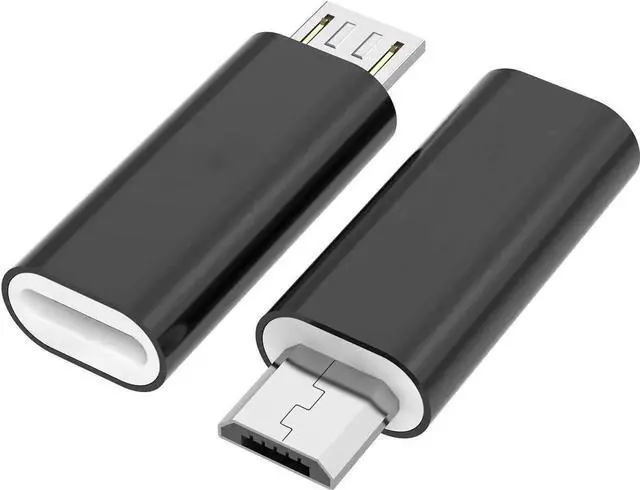 Main image of JAENFONG Micro USB to USB C Adapter Type C Female to MicroUSB Male Converter for OTG Data Sync (Black Micro USB to Type C)