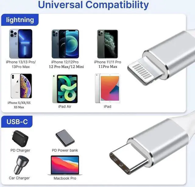 Alt view image 5 of 7 - JAENFONG 1ft 2Pack USB C to Lightning Cable Short PD USB C to iPhone Cable MFi Certified Nylon Braided Short iPhone Charger Cord Fast Charging for iPhone 14 13 12 11 Pro Max XR XS X 8 Plus SE iPad