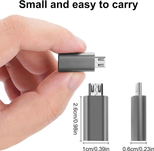 Alt view image 4 of 5 - JAENFONG USB C to Micro USB Adapter 2 Pack USB Type-C (Female) to Micro USB (Male) Convert Connector Support Charge & Data Sync Compatible with Galaxy S7 Edge S6 Nexus 6/5 and Other Micro Devices