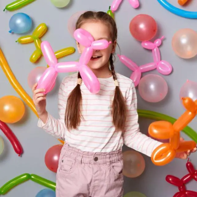 Alt view image 5 of 7 - LXZFCRG 260 Long Balloons for Animals, Latex Twisting Balloons for Garland, Parties - Pink