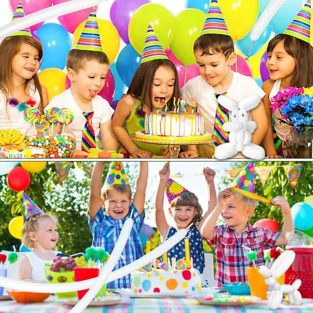Alt view image 5 of 7 - LXZFCRG 260 Balloons White Long Ballons for Balloon Animals, 100pcs Twisting Ballons for Balloon Garland Animals Modeling Birthday Wedding Party Decorations (White)