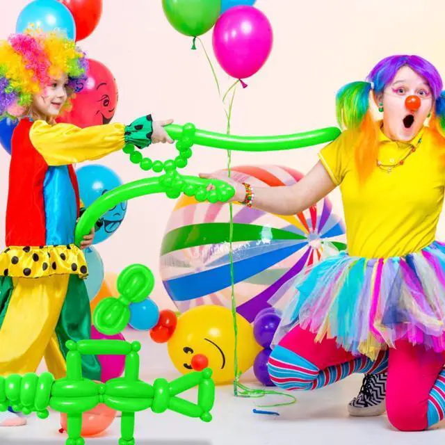 Alt view image 5 of 7 - 260 Balloons Green Long Balloons for Balloon Animals, Thickening Long Skinny Latex Twisting Balloon for Balloon Garland Halloween Party Suppies Birthday Wedding (Green)