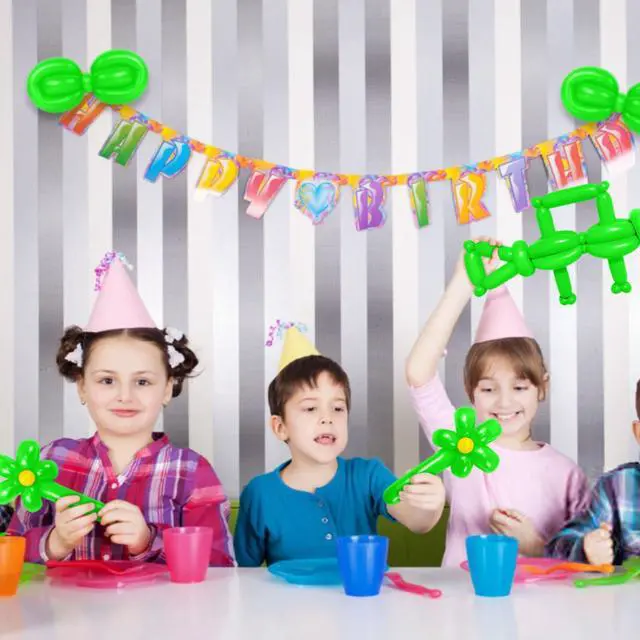 Alt view image 6 of 7 - 260 Balloons Green Long Balloons for Balloon Animals, Thickening Long Skinny Latex Twisting Balloon for Balloon Garland Halloween Party Suppies Birthday Wedding (Green)