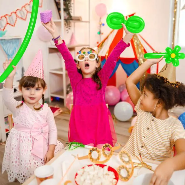 Alt view image 7 of 7 - 260 Balloons Green Long Balloons for Balloon Animals, Thickening Long Skinny Latex Twisting Balloon for Balloon Garland Halloween Party Suppies Birthday Wedding (Green)