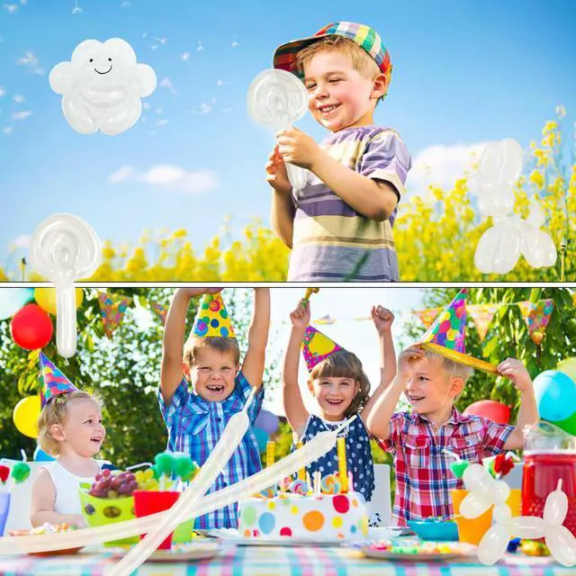 Alt view image 5 of 7 - LXZFCRG 260 Balloons Clear Long Skinny Latex Balloon for Balloon Animals, 100Pcs Twisting Ballon Shine for Balloons Arch Party Supplies Weddings Birthday (Clear)