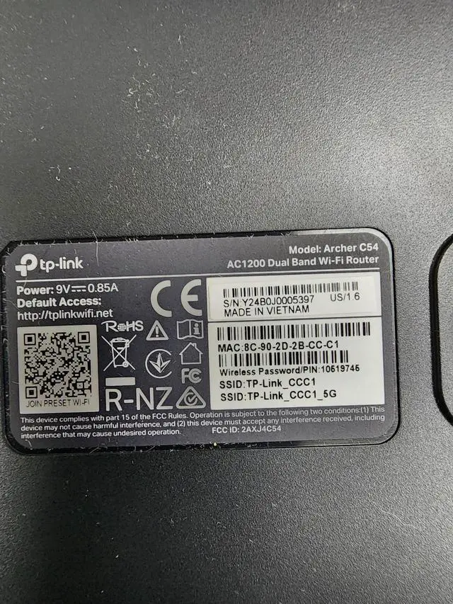 Alt view image 5 of 5 - TP-Link Archer C54 | AC1200 MU-MIMO Dual-Band WiFi Router| Works with All Home Internet Providers Black