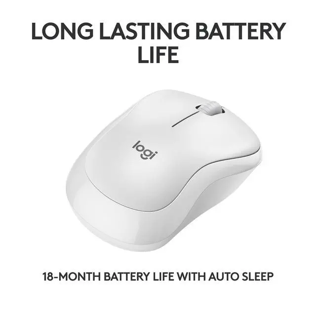 Alt view image 4 of 7 - M240 Silent Bluetooth Mouse, Wireless, Compact, Portable, Smooth Tracking, 18-Month Battery, for Windows, macOS, ChromeOS, Compatible with PC, Mac, Laptop, Tablets - Off White