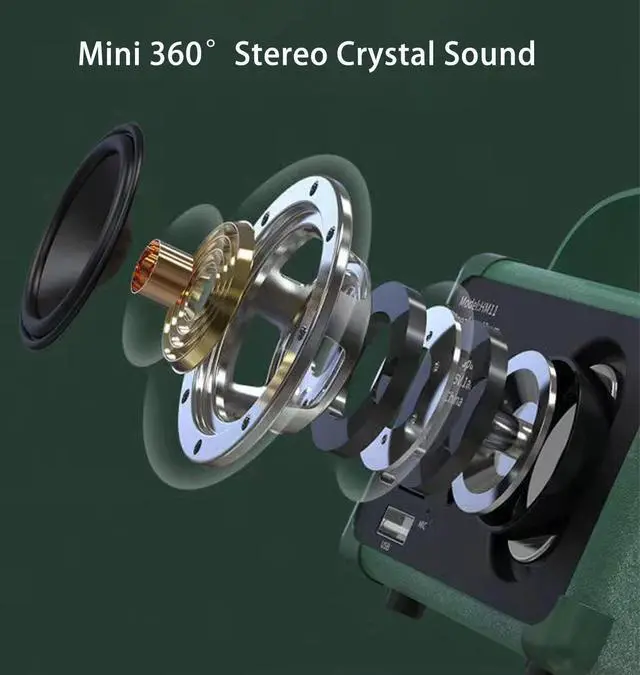 Alt view image 7 of 7 - Dosmix Retro Bluetooth Speaker, Vintage Decor, Small Wireless Bluetooth Speaker, Cute Old Fashion Style for Kitchen Desk Bedroom Office Party Outdoor,Birthday Gifts for Women Teenage