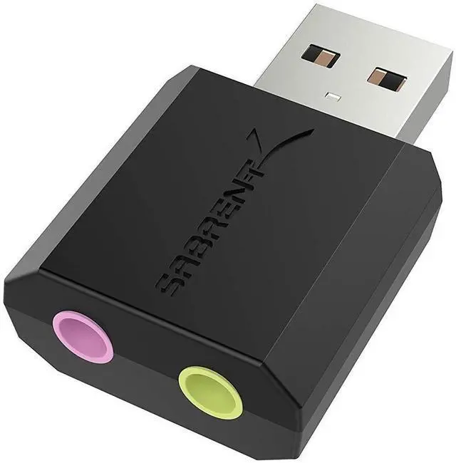 Main image of USB External Stereo Sound Adapter for Windows and Mac. Plug and Play No Drivers Needed. (AU-MMSA)