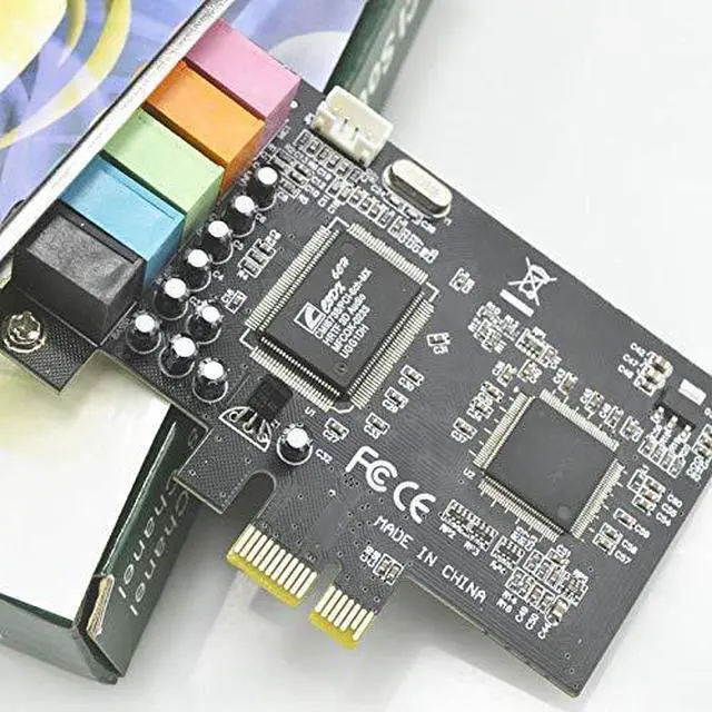 Alt view image 3 of 5 - PCIe 5.1 Internal Sound Card for PC, Windows 7, 3D Stereo Audio Card, CMI8738 Chip, PCI Express Adapter