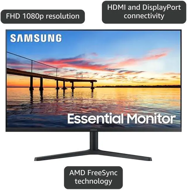 Alt view image 13 of 17 - SAMSUNG S32B304NWN 32" S30B AMD FreeSync 75Hz Borderless with DP Cable Flat Monitor