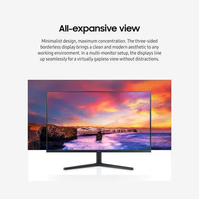 Alt view image 15 of 17 - SAMSUNG S32B304NWN 32" S30B AMD FreeSync 75Hz Borderless with DP Cable Flat Monitor
