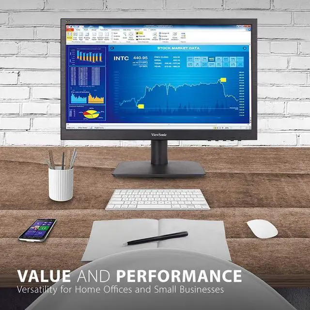 Alt view image 2 of 5 - VA1903H 19 Inch WXGA Monitor, Compact 16:9 Widescreen for Small Desk Spaces and Home Offices, Custom ViewModes, and HDMI Input