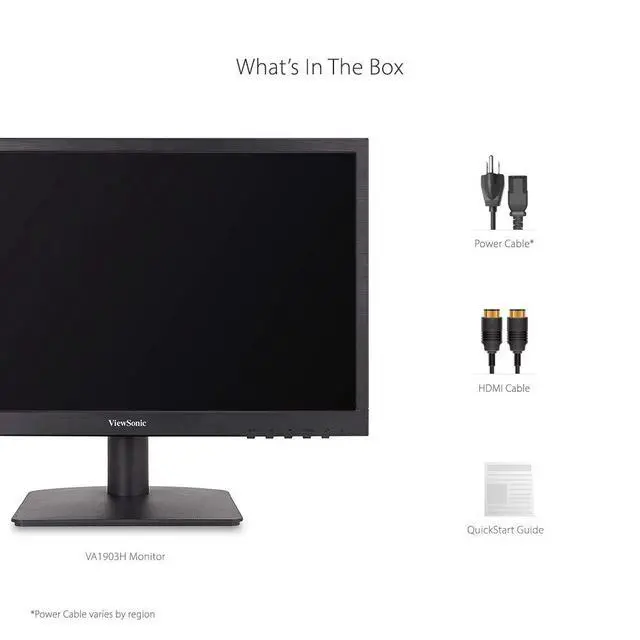 Alt view image 5 of 5 - VA1903H 19 Inch WXGA Monitor, Compact 16:9 Widescreen for Small Desk Spaces and Home Offices, Custom ViewModes, and HDMI Input