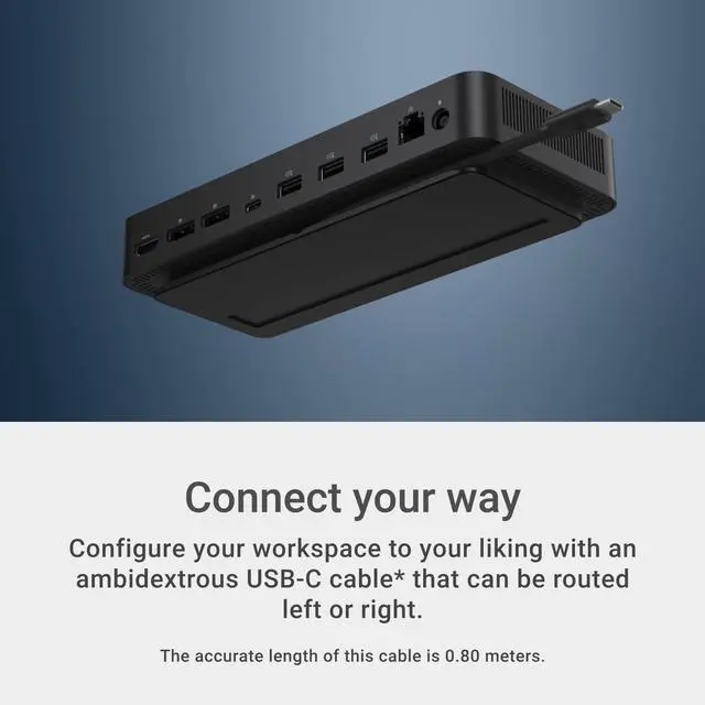 Alt view image 4 of 7 - Pro Dock WD25 - USB Type-C with DP Alt Mode Connector, DisplayPort/HDMI/USB 3.2 Gen2 Connectivity, Up to 100-Watt Power delivery - Black