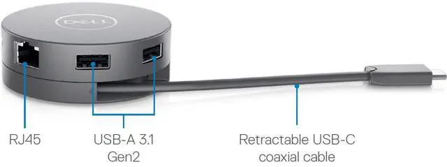 Alt view image 18 of 18 - Dell DA310 USB-C Mobile Adapter DELLDA310