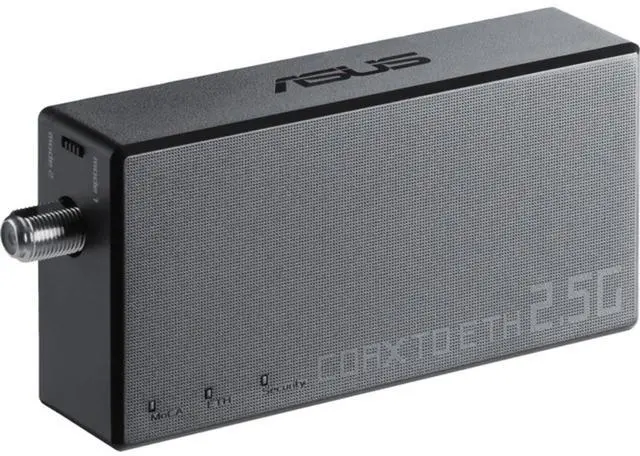 Alt view image 8 of 8 - ASUS 2.5Gbps Ethernet over Coax Adapter (MA-25 1 pack), MoCA 2.5, High speed internet, Mesh backhaul, TV streaming, MPS security, wall-mountable