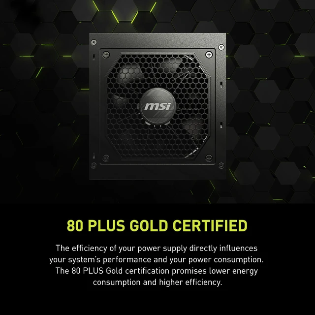 Alt view image 4 of 7 - MSI MAG A750GL PCIE5, Fully Modular Compact Gaming 750W Power Supply, 80+ Gold, ATX 3.1 & PCIe 5.1 Ready, Native Dual-Color 12V-2x6 Cable, 10 Year Warranty