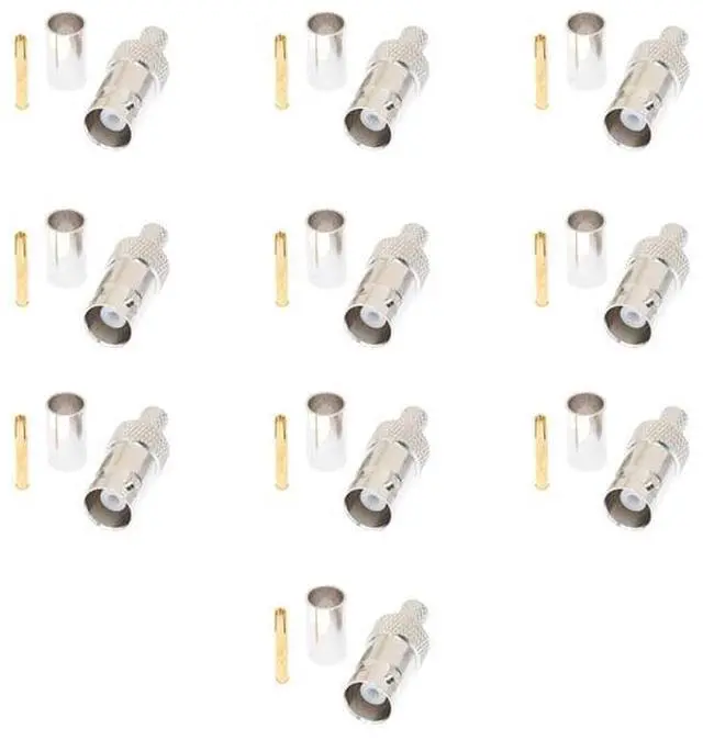 Main image of Lumenzi BNC Female Crimp Connector for LMR-240 Coaxial Cable  Compact and High-Quality  10 Pcs Pack