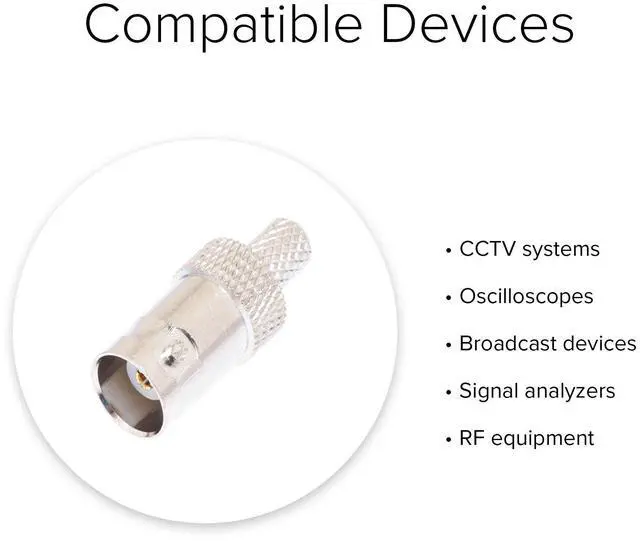 Alt view image 3 of 4 - Lumenzi BNC Female Crimp Connector for LMR-240 Coaxial Cable  Compact and High-Quality  10 Pcs Pack