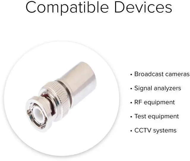 Alt view image 3 of 4 - Lumenzi BNC Male Crimp Connector for Belden 9913 & LMR-400 Coax Cables  Secure & Long-Lasting  10 Pcs Pack