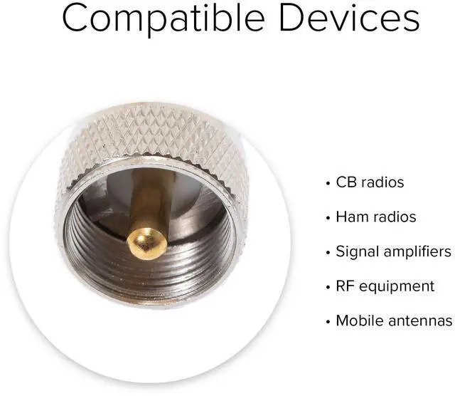 Alt view image 3 of 4 - Lumenzi BNC Female to UHF Male Coaxial Adapter for Signal Conversion  Secure & Efficient  10 Pcs Pack